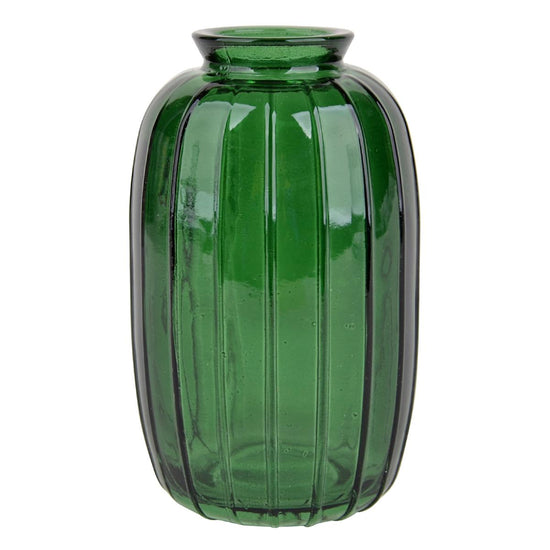 Green Glass Bud Vases