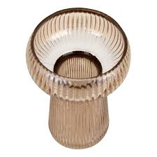 Fluted Glass Coupe Vase