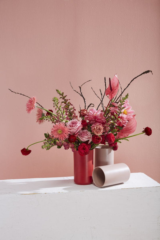Load image into Gallery viewer, Red Kendall Cylinder Vase
