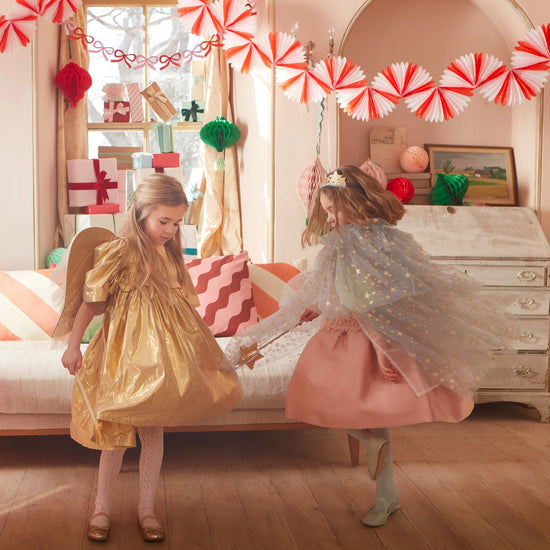 Candy Cane Honeycomb Garland