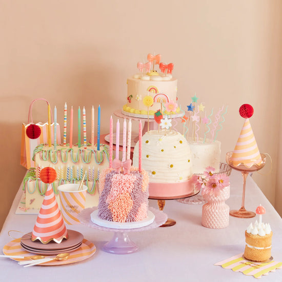 Pink Bow Candles - Set of 4