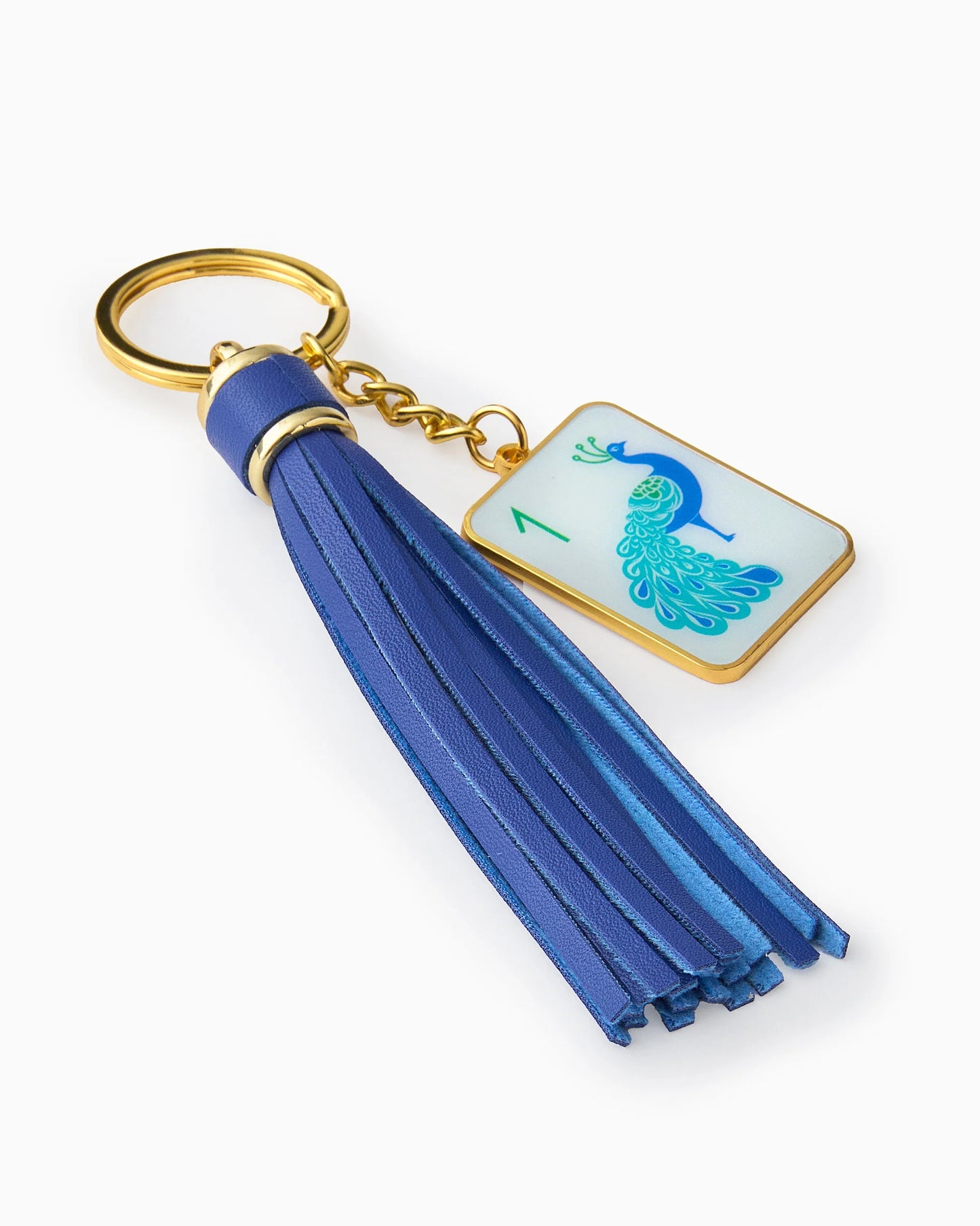 One Bam Mahjong Keychain