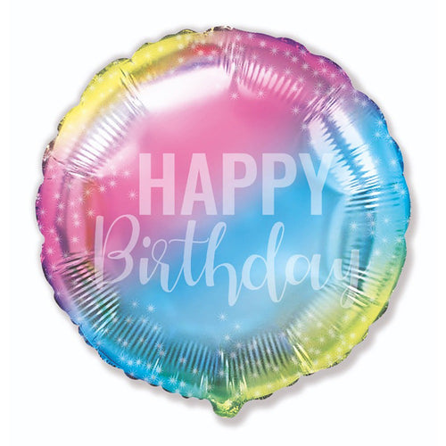 Gradient Happy Birthday Foil Balloon