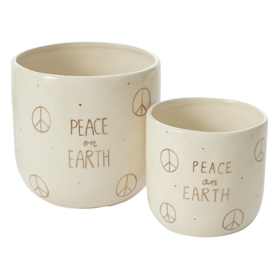 Large Peace on Earth Pot