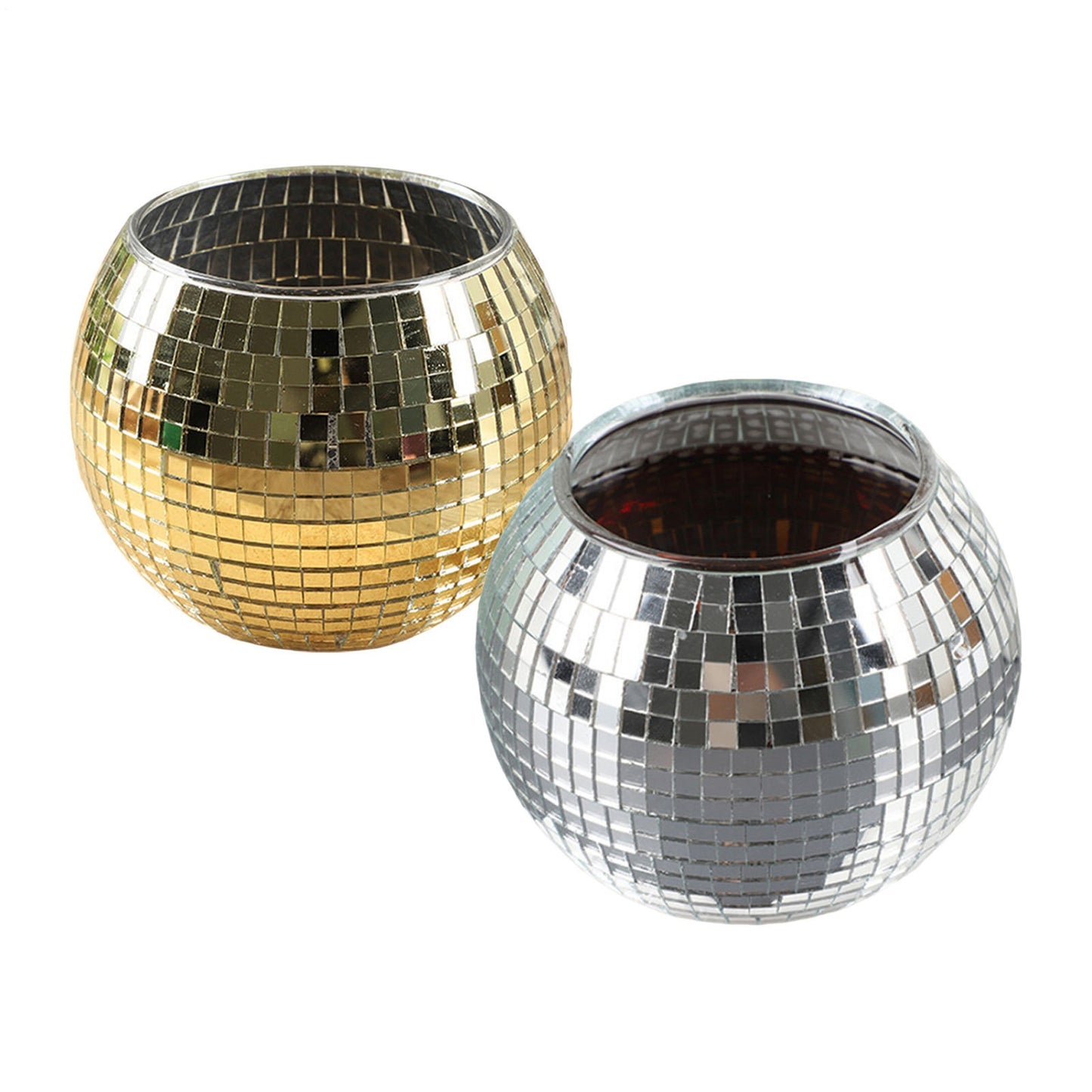 Disco Ball Glass Planter Vase - Small