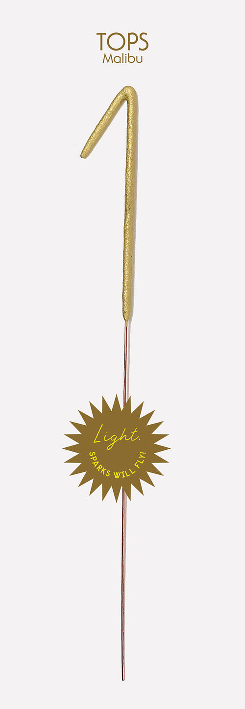 Giant Grande Golden Sparkler Wand - Number