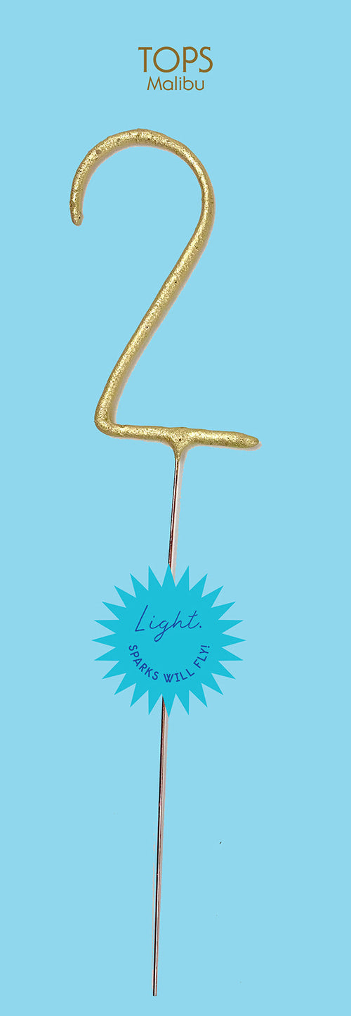 Giant Grande Golden Sparkler Wand - Number
