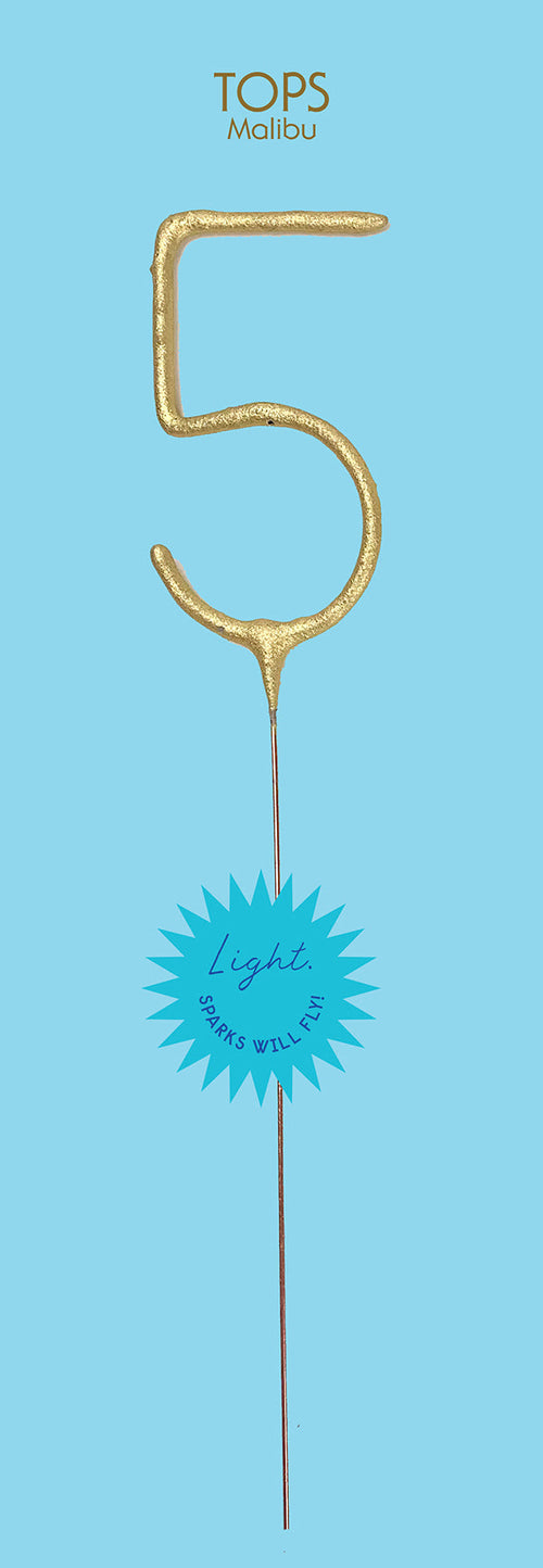 Giant Grande Golden Sparkler Wand - Number