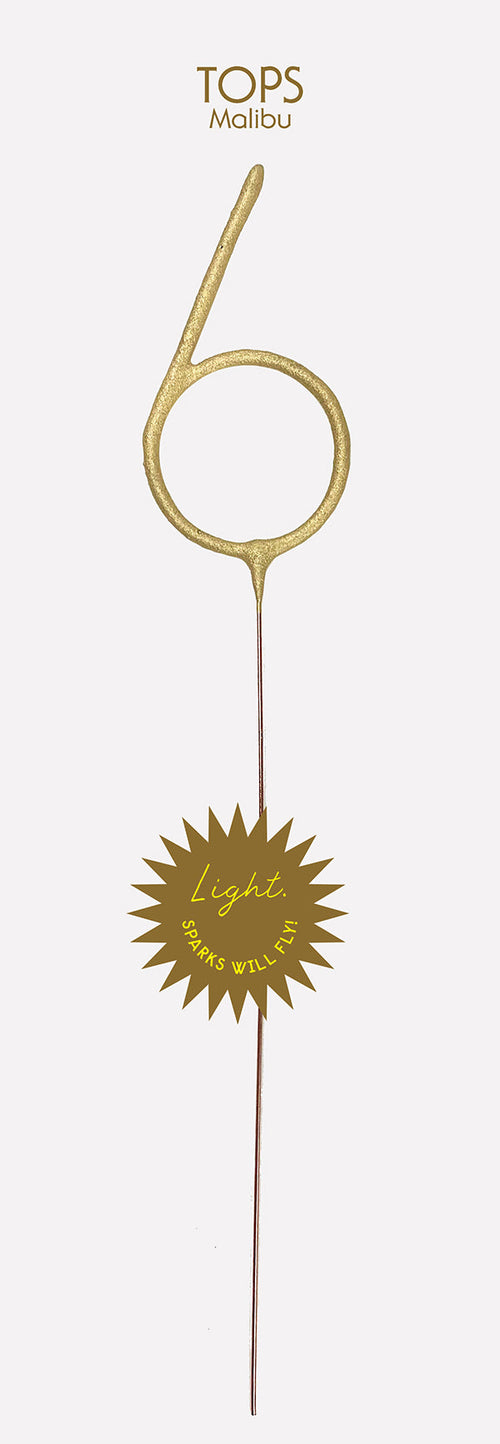 Giant Grande Golden Sparkler Wand - Number