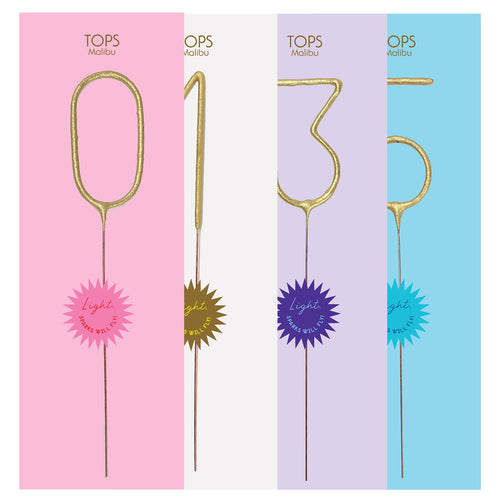 Giant Grande Golden Sparkler Wand - Number