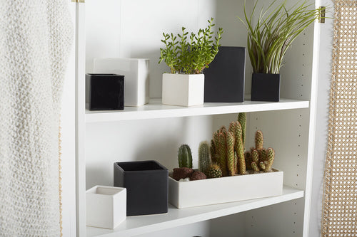 3.25” White Urban Square Planter