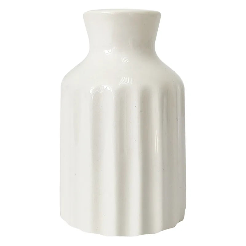 Ceramic Fluted Bud Vase