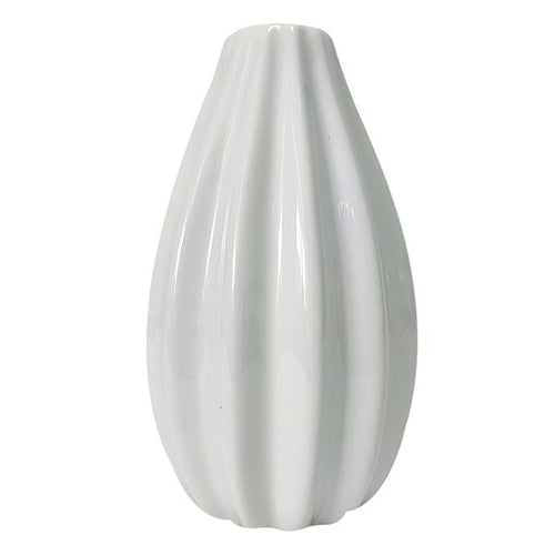 Ceramic Fluted Teardrop Vase