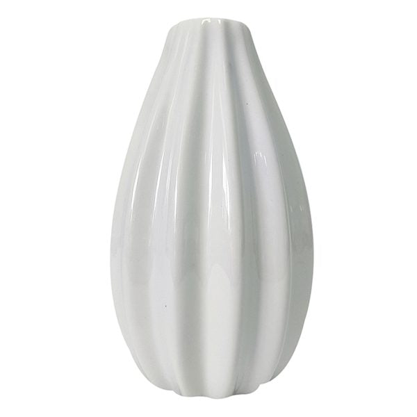 Ceramic Fluted Teardrop Vase