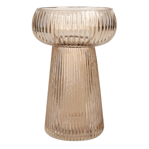 Fluted Glass Coupe Vase