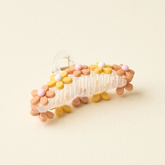 Daisy Claw Clip - Peachy