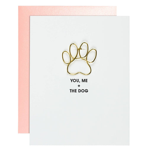 You Me + The Dog Paw Print Paper Clip Card