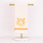 Jacquard Tiger Hand Towel - Cream/Orange