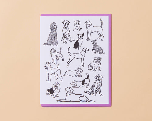 Dog Pile Letterpress Card