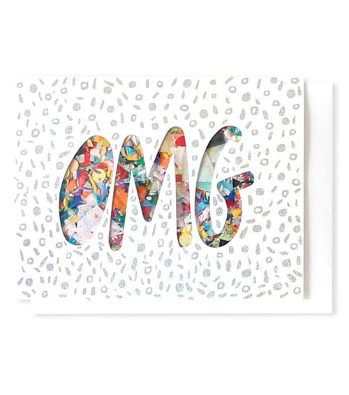 OMG Confetti Greeting Card
