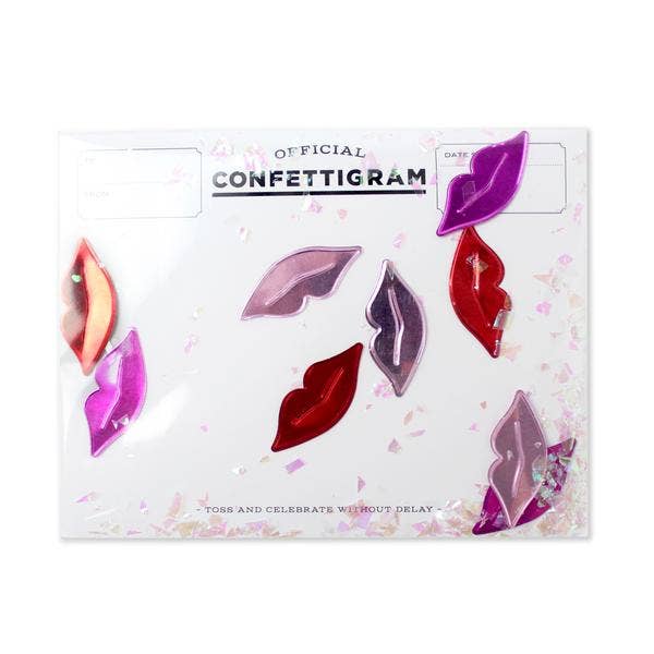 Load image into Gallery viewer, Confettigram - Sugar Lips Love Card
