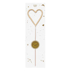 Big Golden Sparkler Wand - Heart