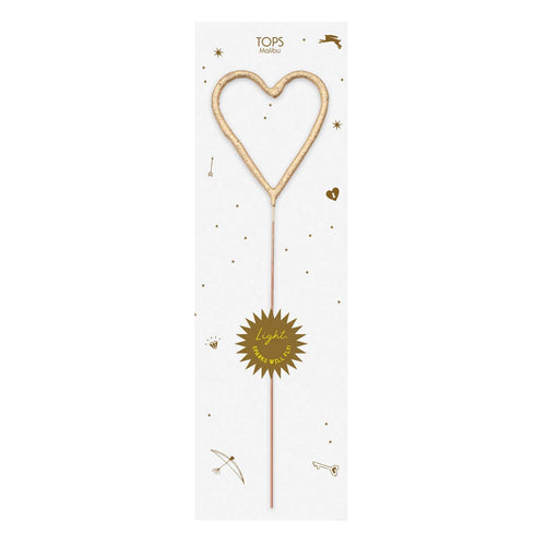 Big Golden Sparkler Wand - Heart