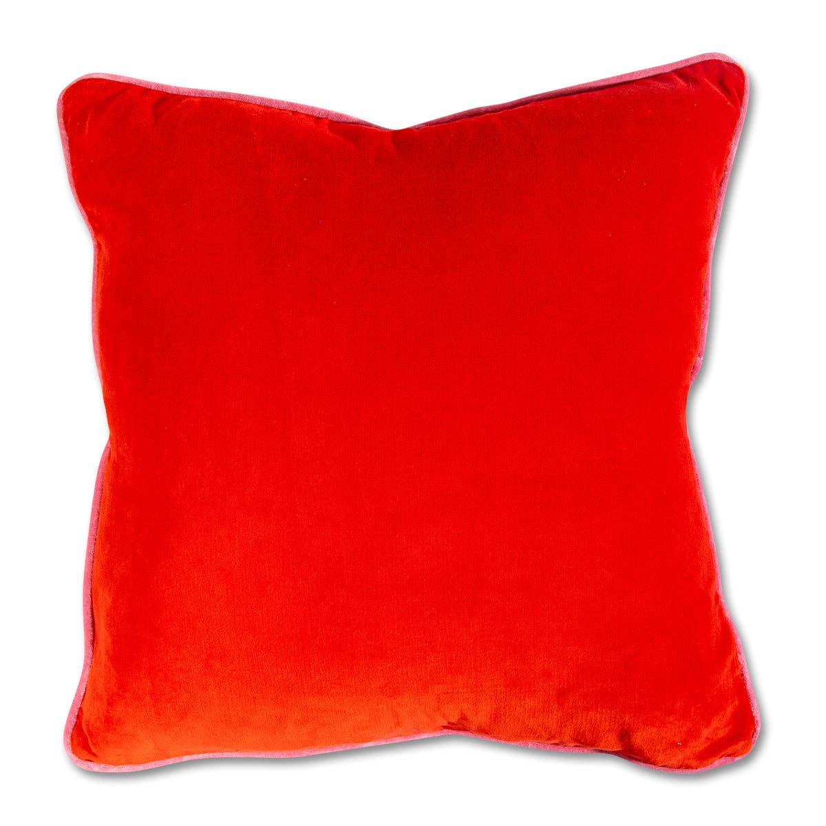 Charliss Velvet Pillow - Cherry + Light Pink: WITH INSERT