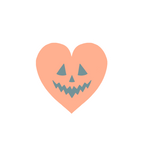 Halloween Pumpkin Heart Sticker