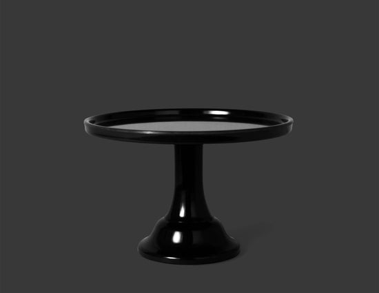 Melamine Cake Stand - Small Black