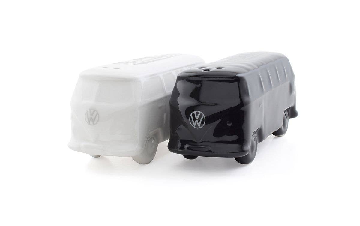 VW T1 Bus 3D Salt & Pepper Shakers - White/Black