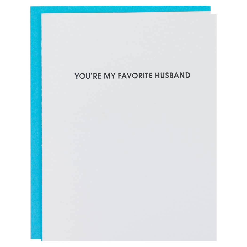 Load image into Gallery viewer, You&amp;#39;re My Favorite Husband Letterpress Card
