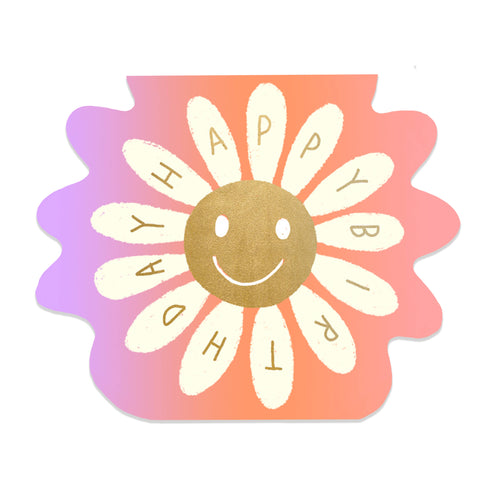 SMILE - Shaped Birthday Card