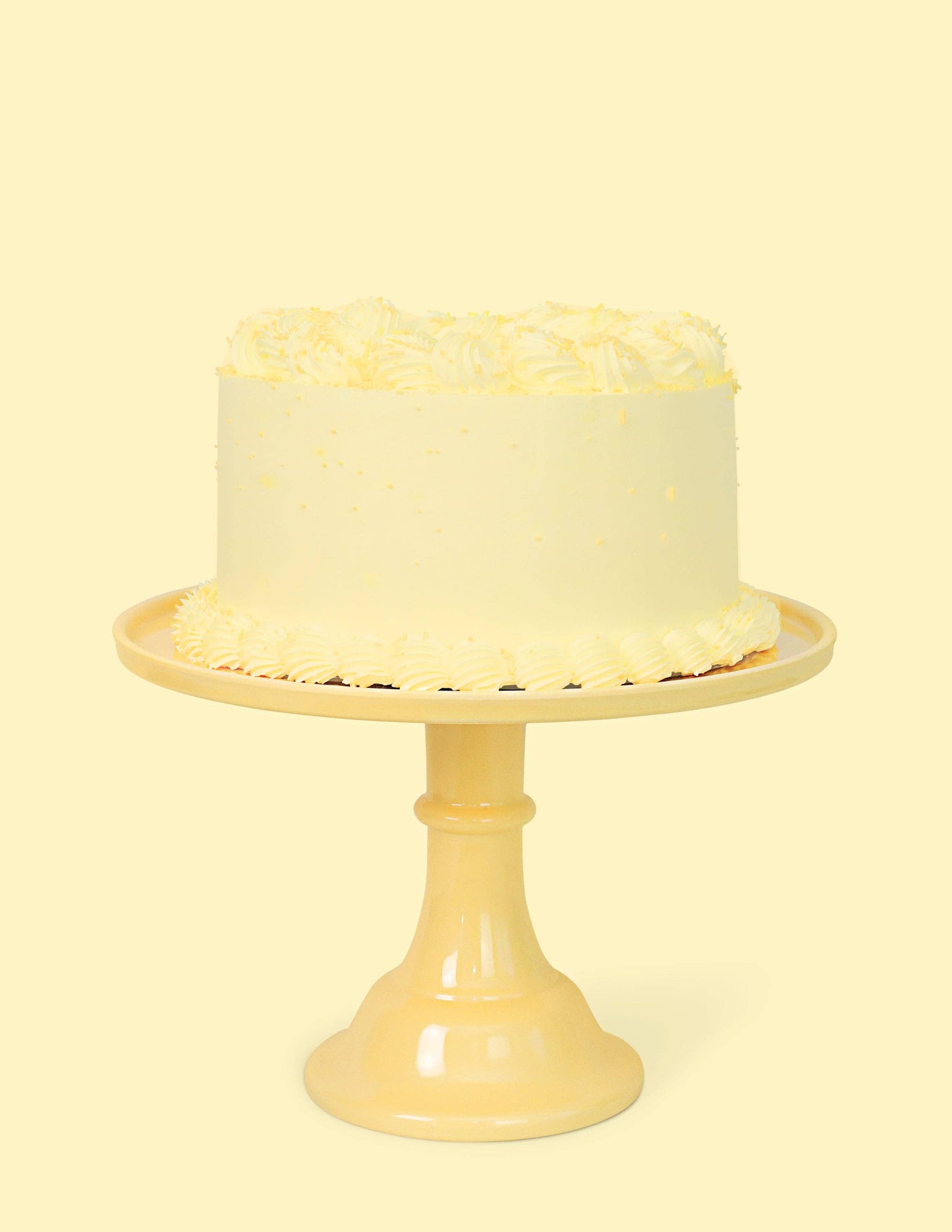 Load image into Gallery viewer, Melamine Cake Stand Large- Daisy Yellow11.5 inch
