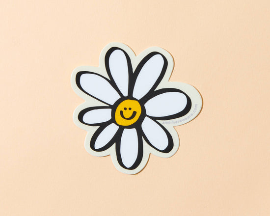 Happy Daisy Flower Vinyl Sticker