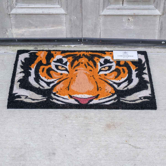 Eye of the Tiger Doormat - Orange/Black   30x18