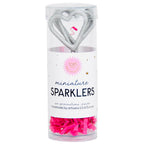 Mini Silver Sparklers Heart in Tube