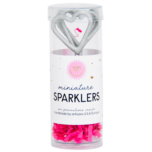 Mini Silver Sparklers Heart in Tube