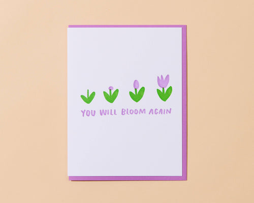 Bloom Again Sympathy Letterpress Card