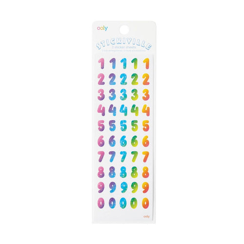Stickiville Rainbow Numbers Sticker Pack