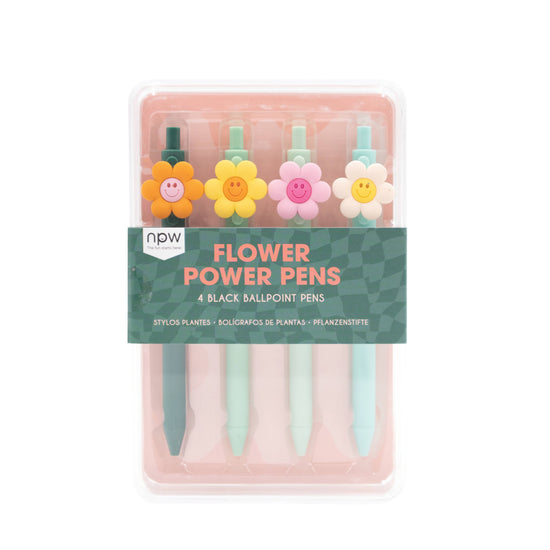 Flower Power Pens - 4 Pack