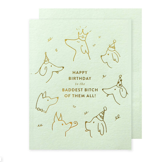 Baddest Bitch Birthday Card
