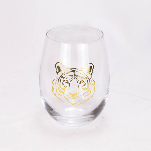 Gold Tiger Wine Glass