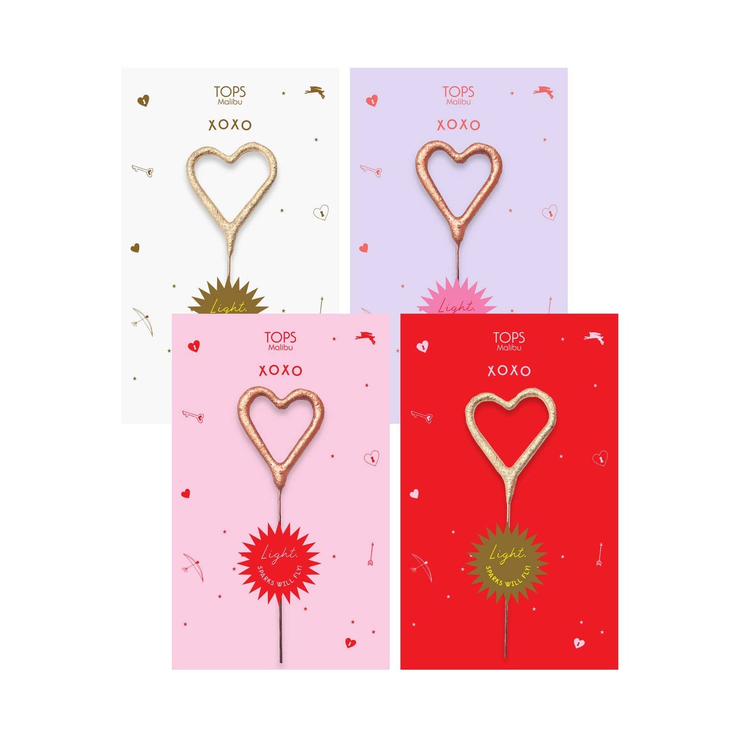 Load image into Gallery viewer, Sparkler Card XO Gold and Rose Gold 4&amp;quot;
