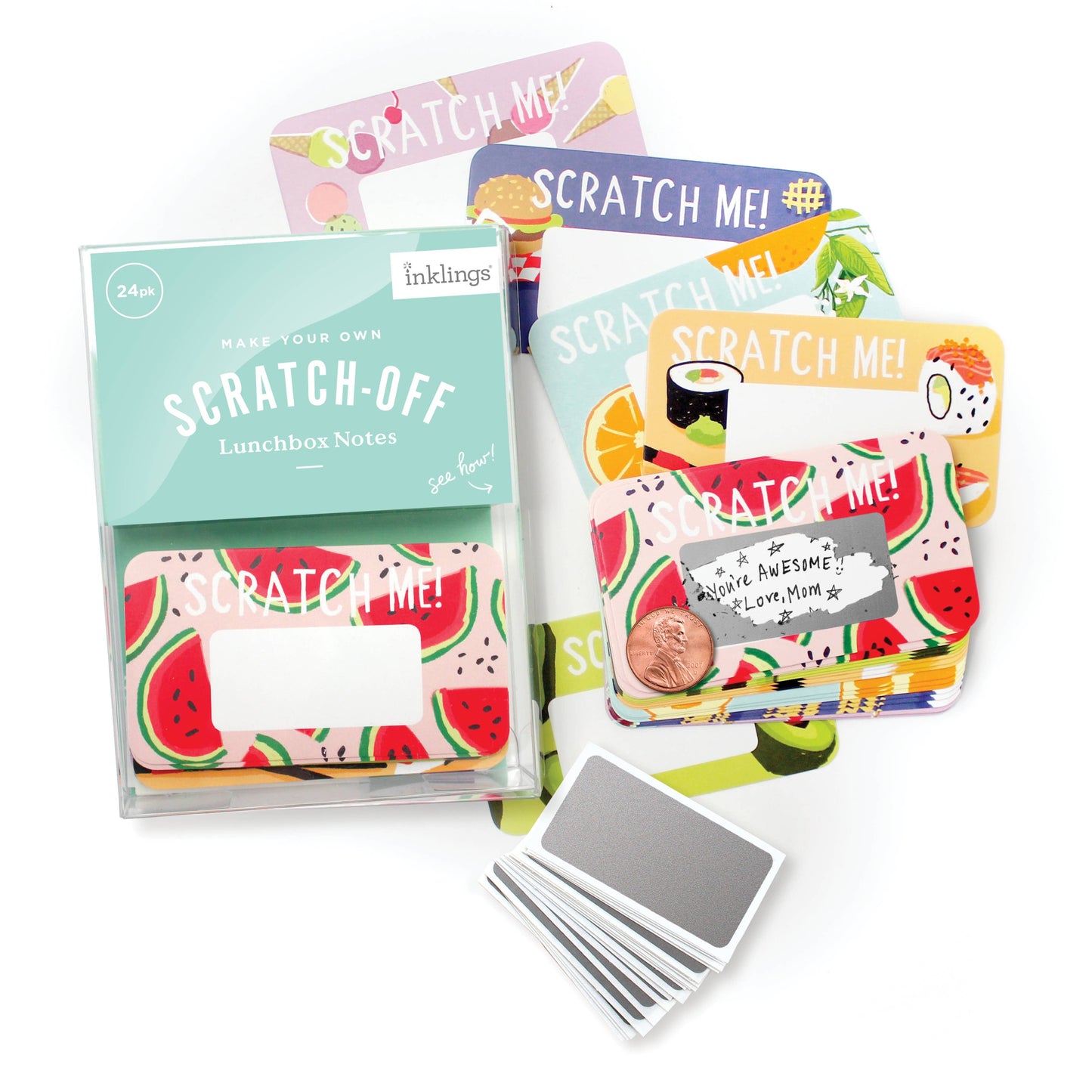 Load image into Gallery viewer, Scratch-off Lunchbox Notes - Edition 5 Foodie
