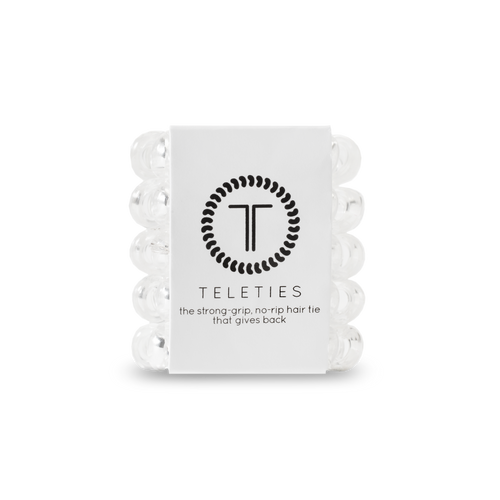 tinyTELE Hair Ties - Crystal Clear