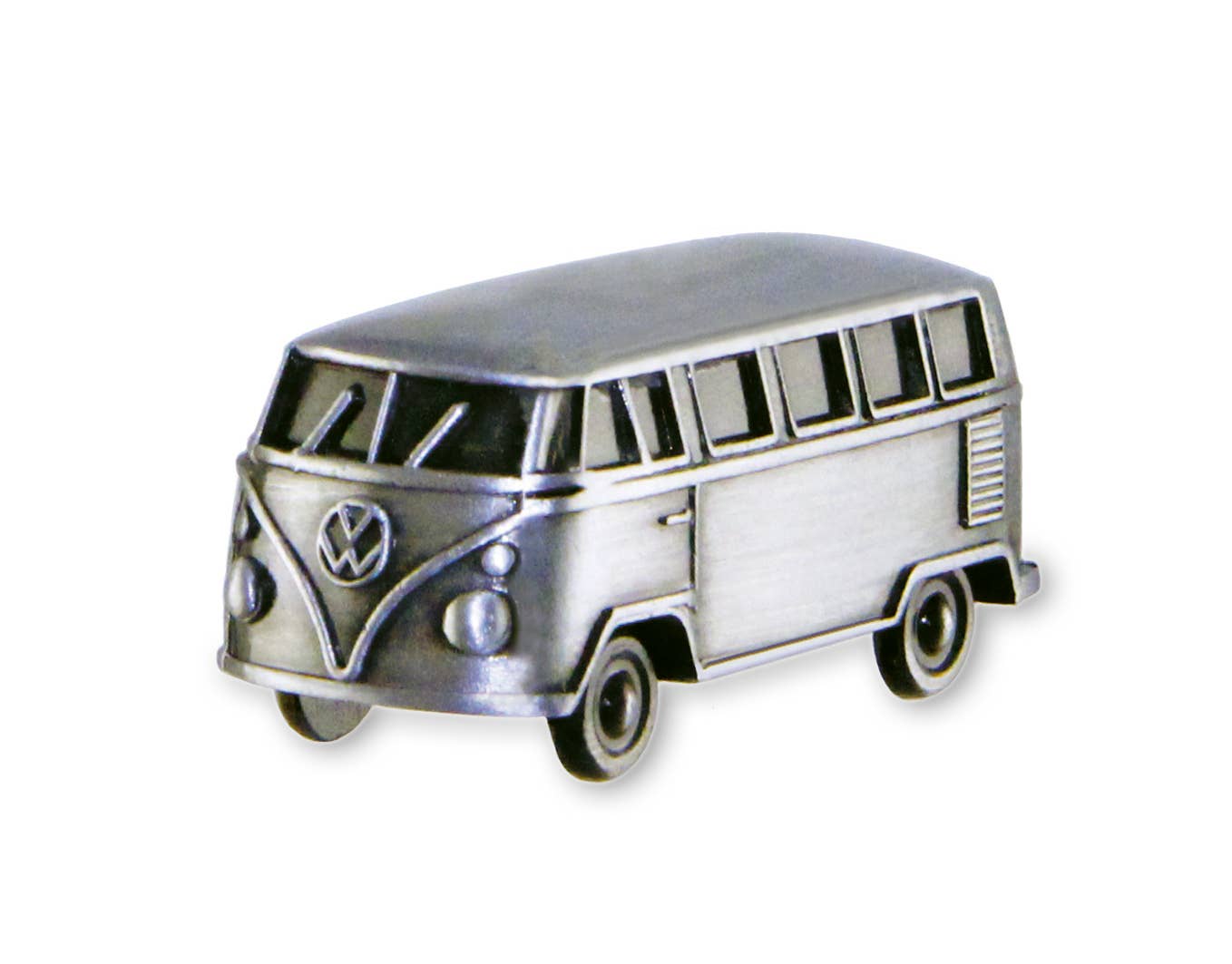 Load image into Gallery viewer, VW T1 Bus 3D Mini Model Magnet in Gift Tin - Vintage Silver
