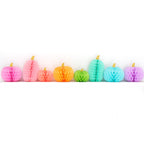 Rainbow Honeycomb Paper Pumpkins