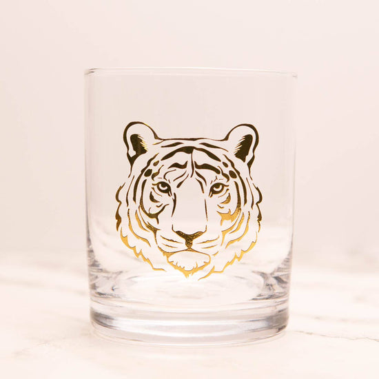 Tiger Glass - Clear/Gold - 13oz