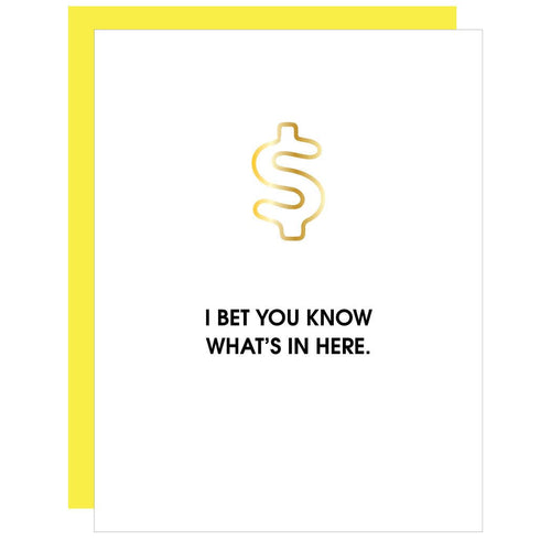 Know What's In Here Money Paper Clip Card
